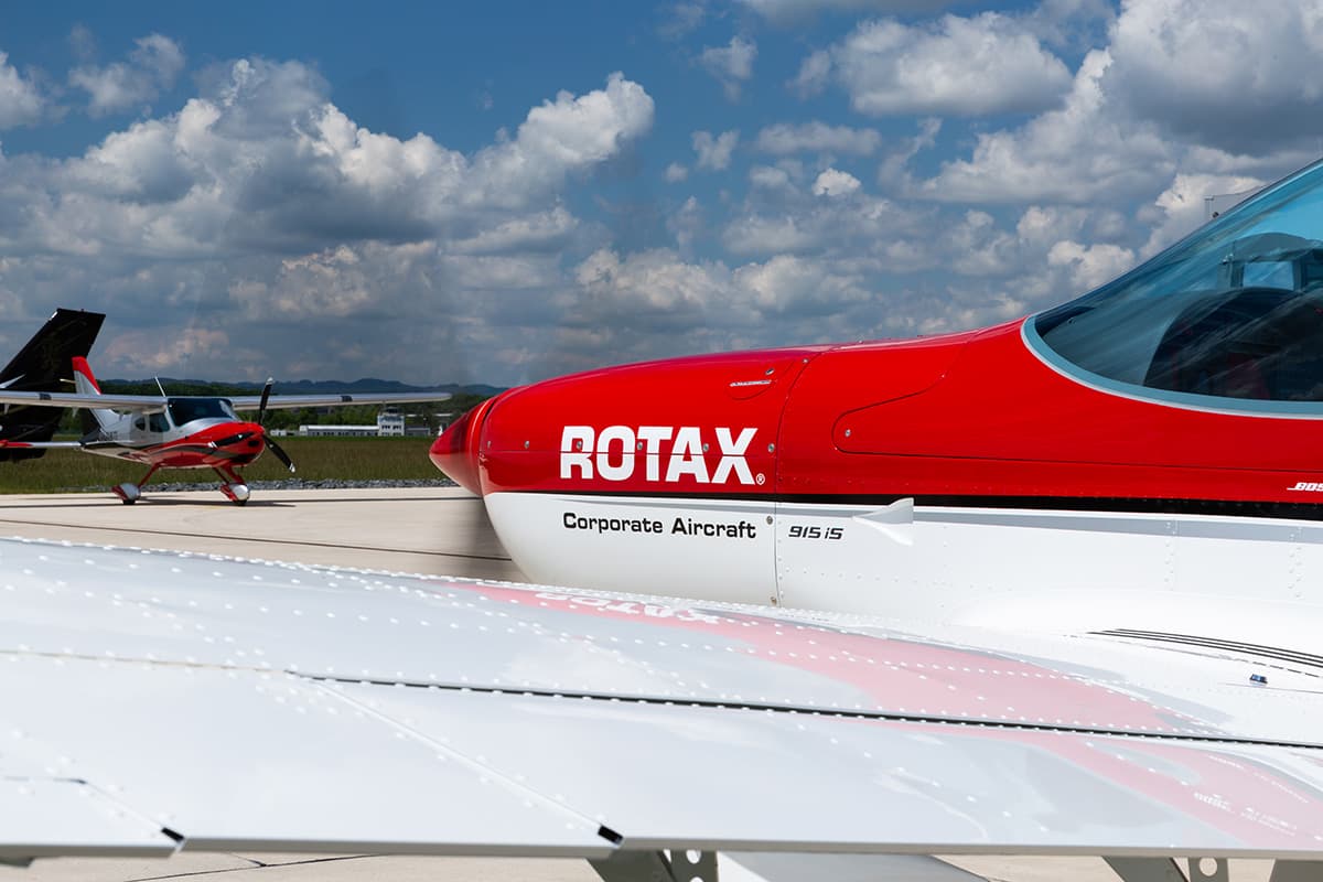 Bristell B23 Turbo parked on the apron under a blue sky