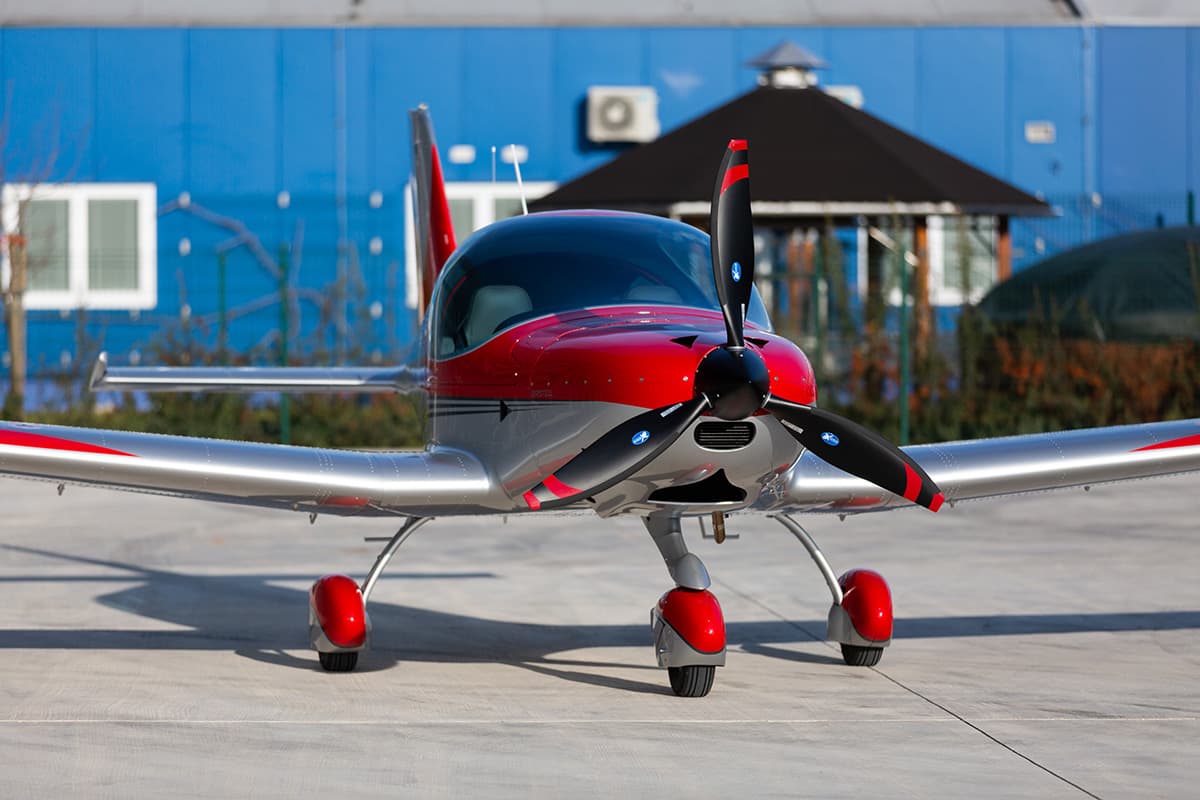 Bristell Classic nose and propeller detail
