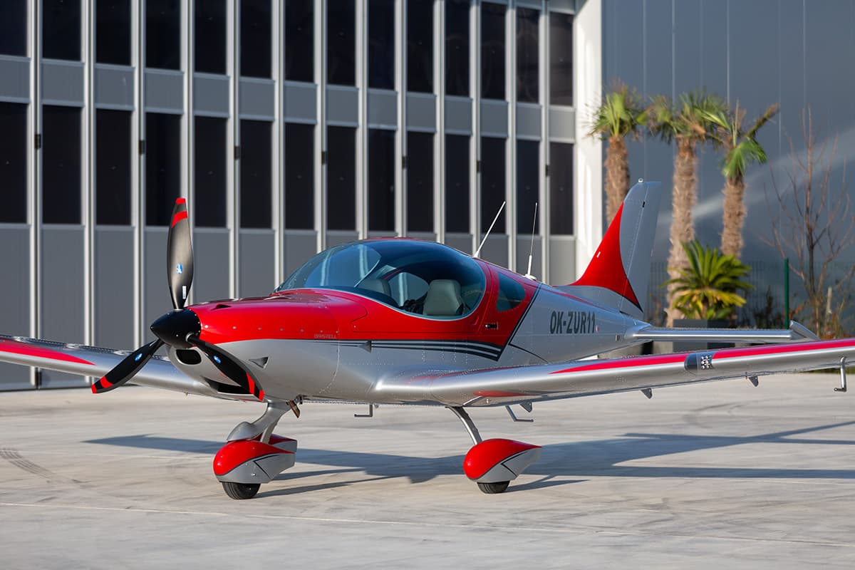 Red Bristell Classic front quarter on the apron